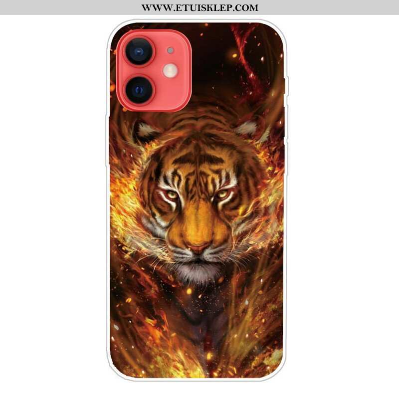 Etui do iPhone 13 Mini Elastyczny Tygrys